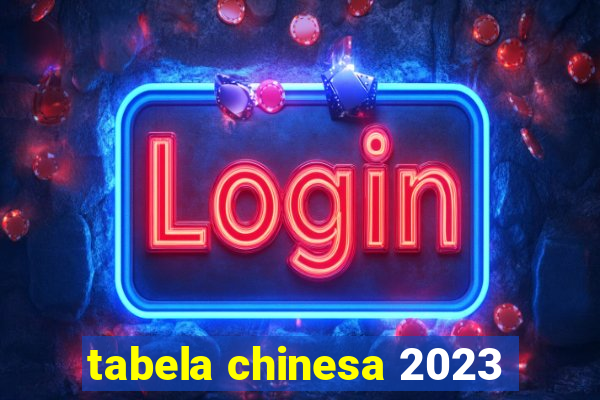 tabela chinesa 2023